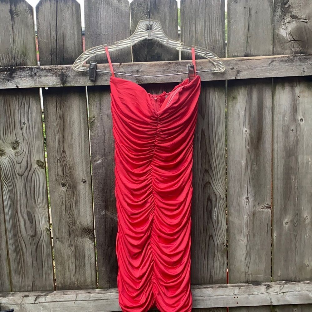 Aggie Strapless ruched dress sz. S